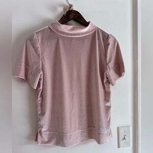 Elegant Anthropologie Pink Velvet Women's Top